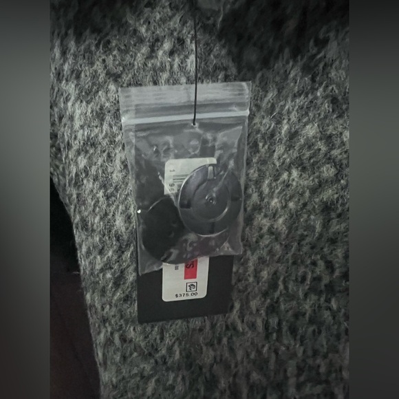 NWT Kenneth Cole Women's Asymmetrical Pressed Textured Wool Pea Coat Sz XS Gray - Picture 8 of 11